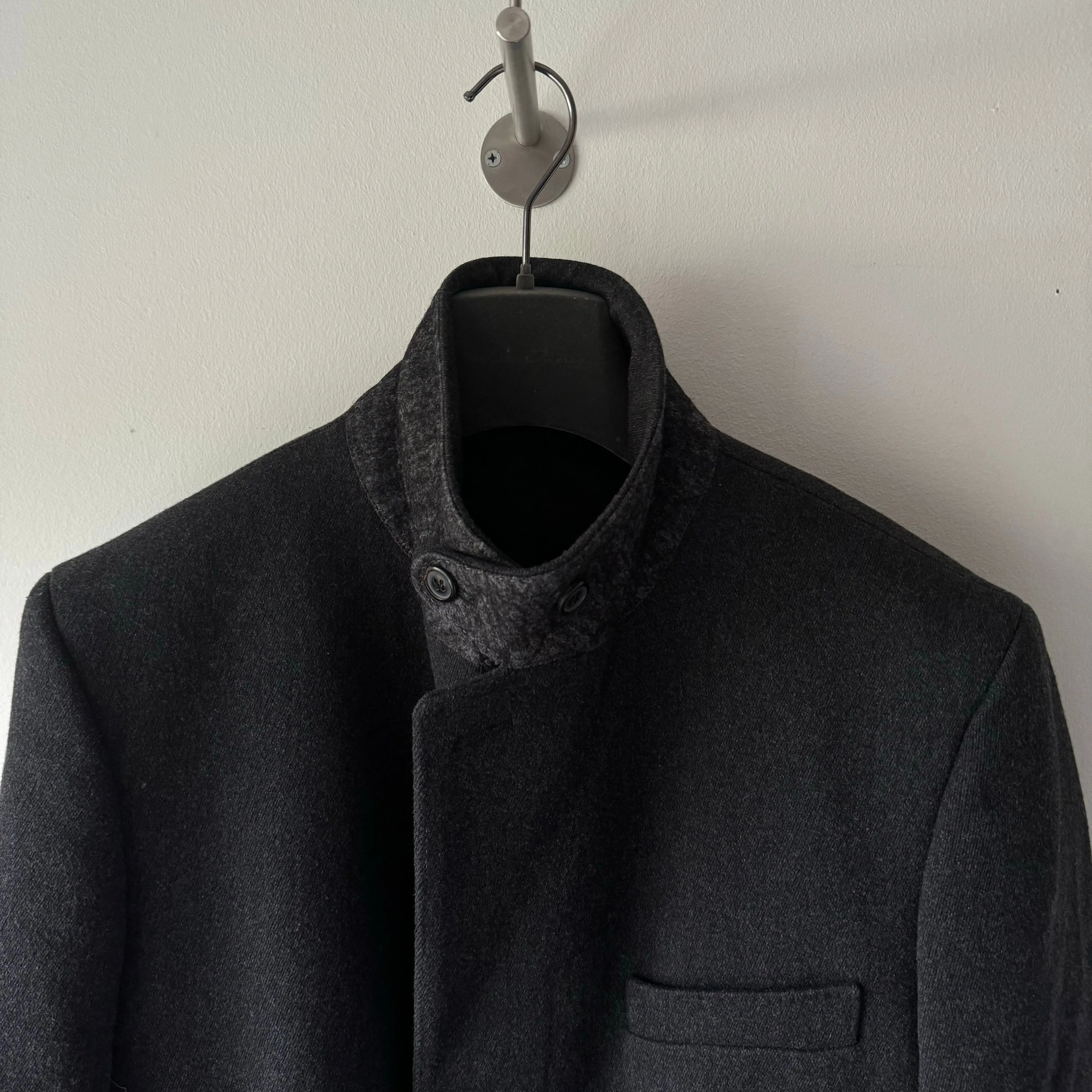 AW2004 Martin Margiela Dark Grey Wool Long-Coat