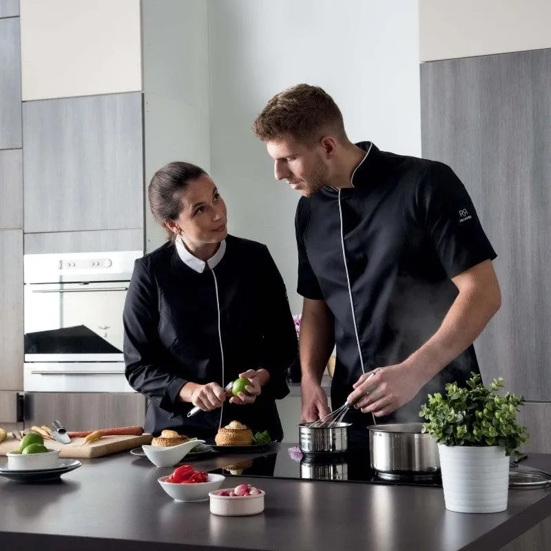 Black Long Sleeve Kitchen Coat - ERIC - ROBUR
