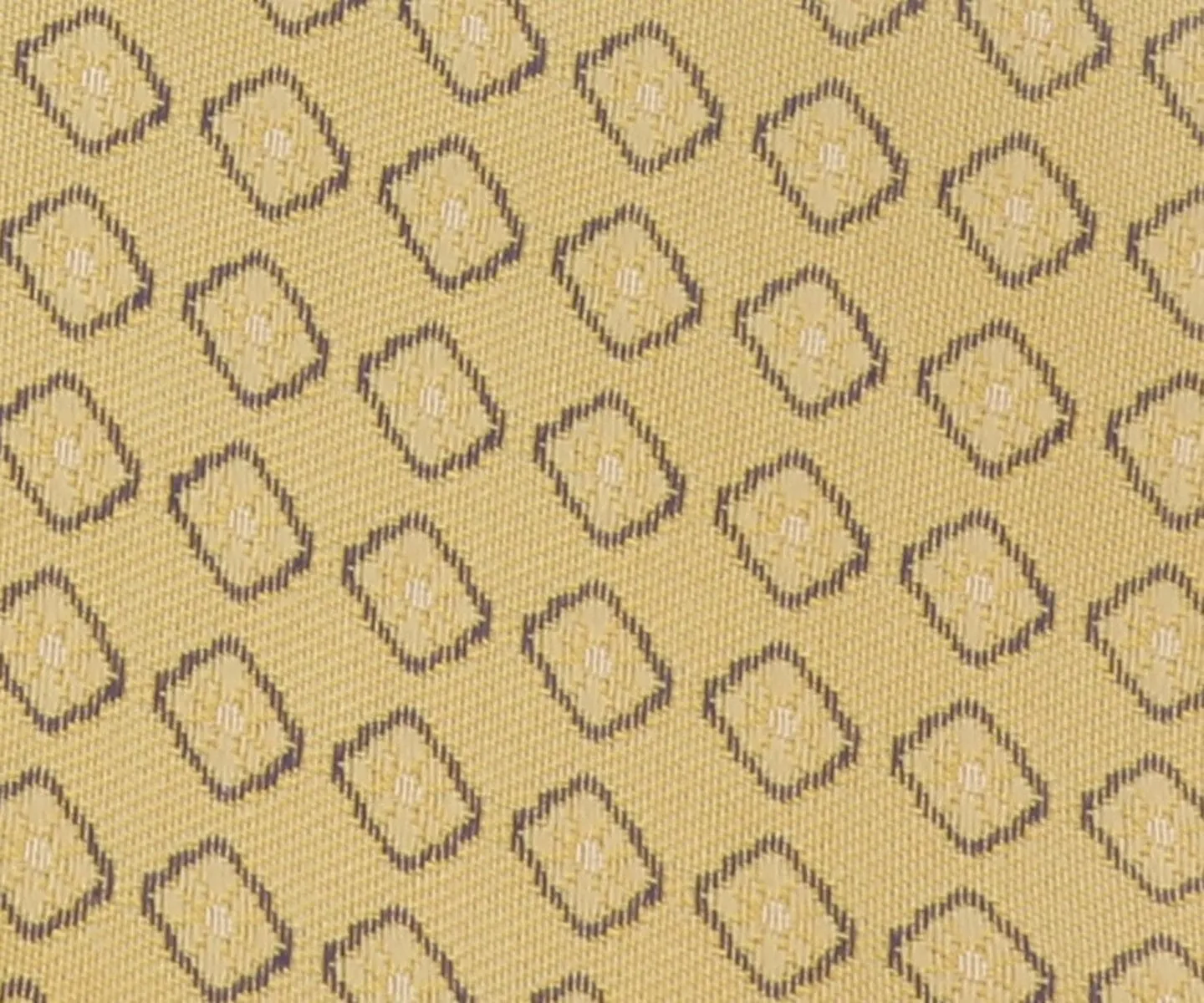 Canali Light Yellow Geometric floral Tie