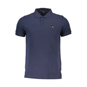 Cavalli Class Blue Cotton Men Polo Men's Shirt