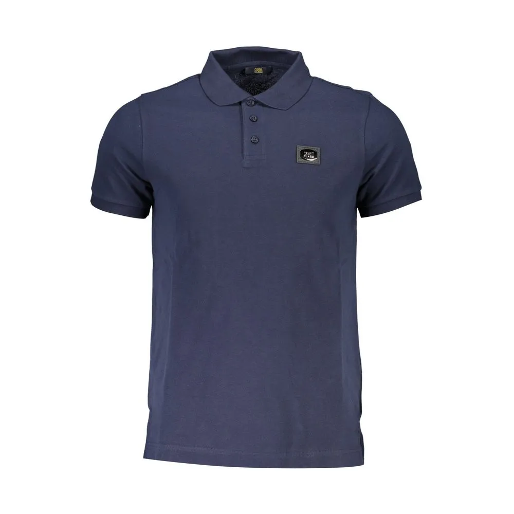 Cavalli Class Blue Cotton Men Polo Men's Shirt