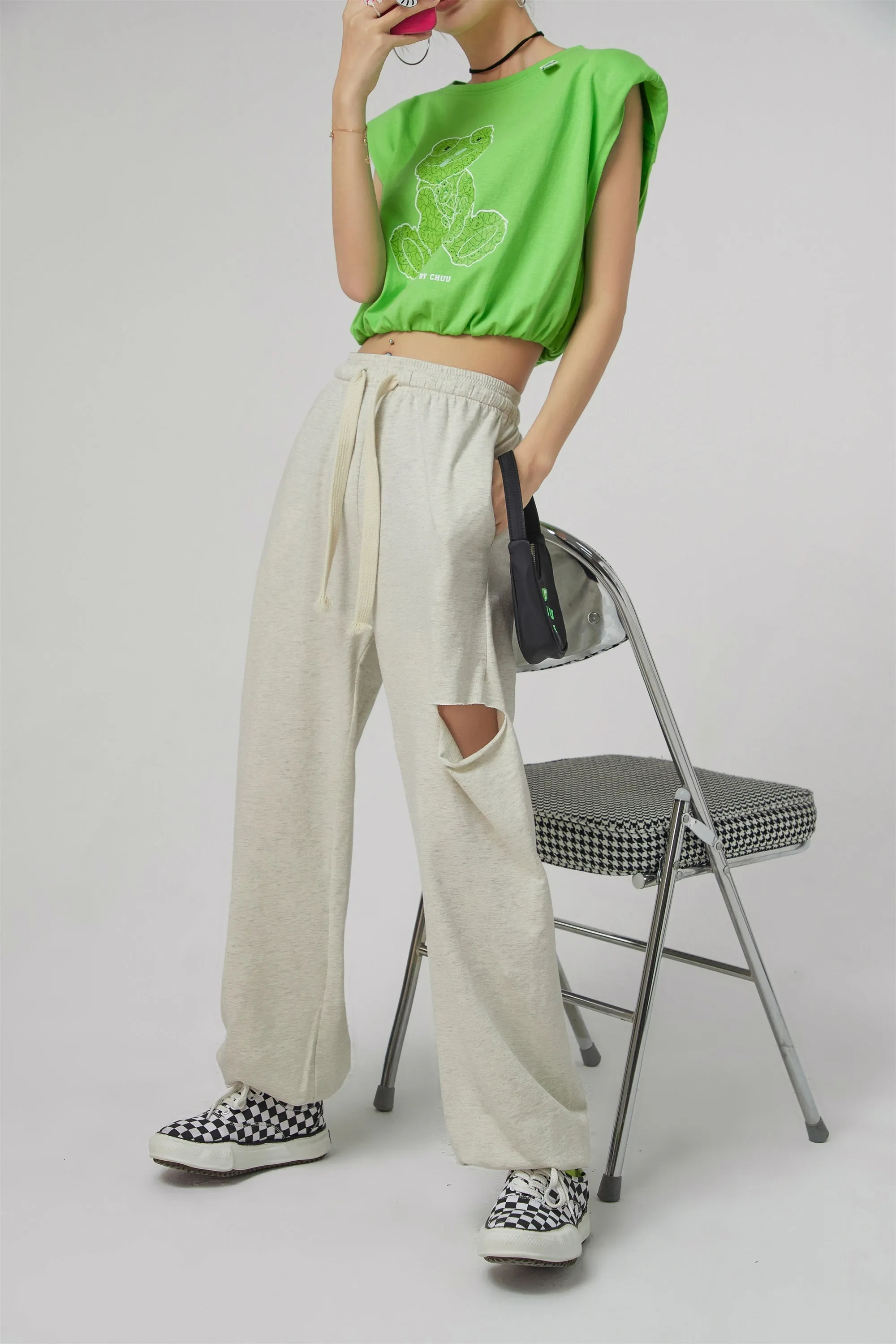 Damaged Jogger Pants