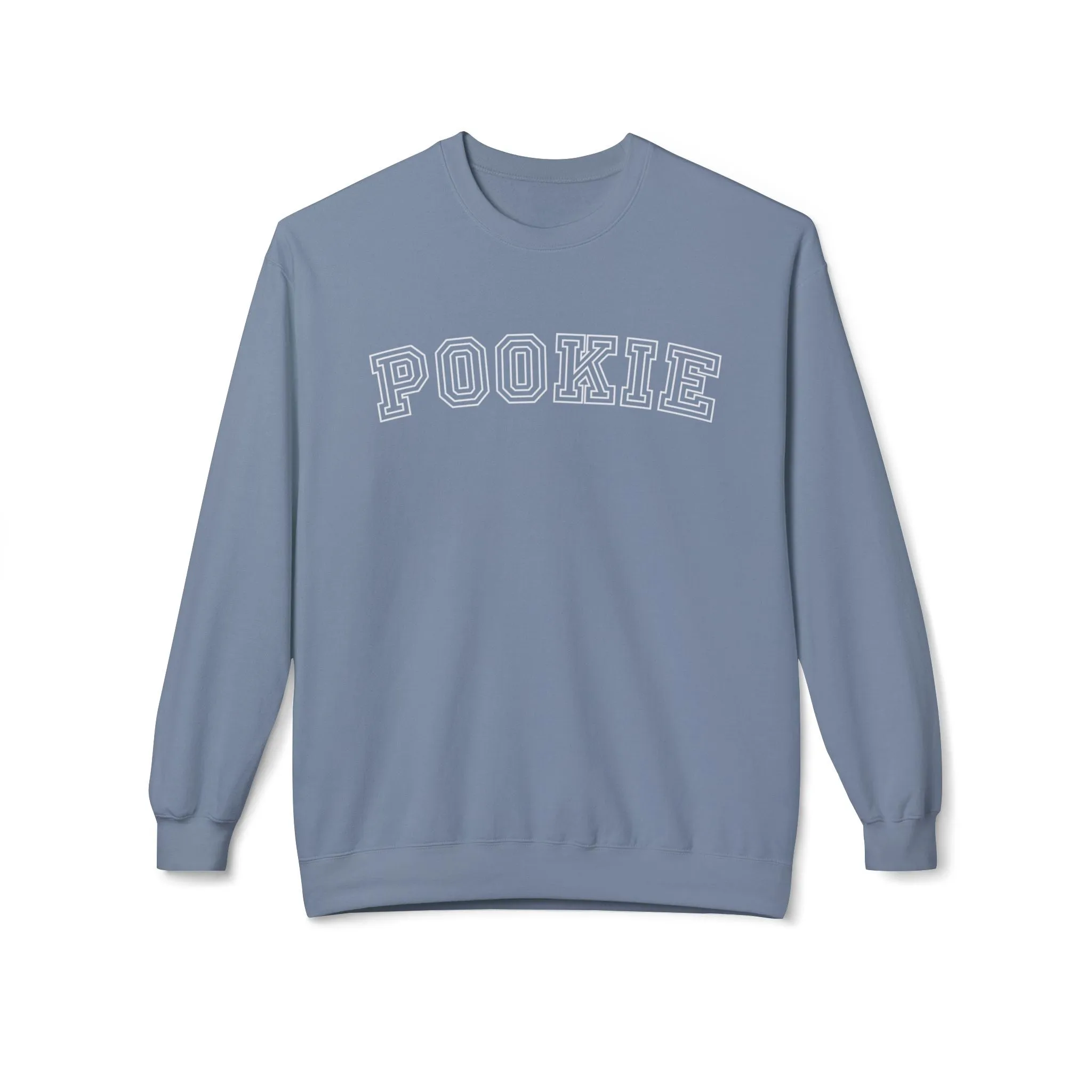 Eddy and Rita Women's Midweight Crewneck Sweatshirt - "Pookie" Cute and Cozy Graphic Pullover