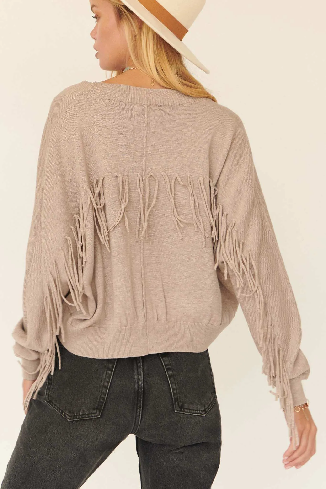 Fun Lovin' Solid Fringe Cardigan