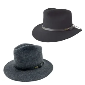 JACARU Australian Wool Hat Trilby Fedora 100% WOOL Crushable Travel Genuine 1849
