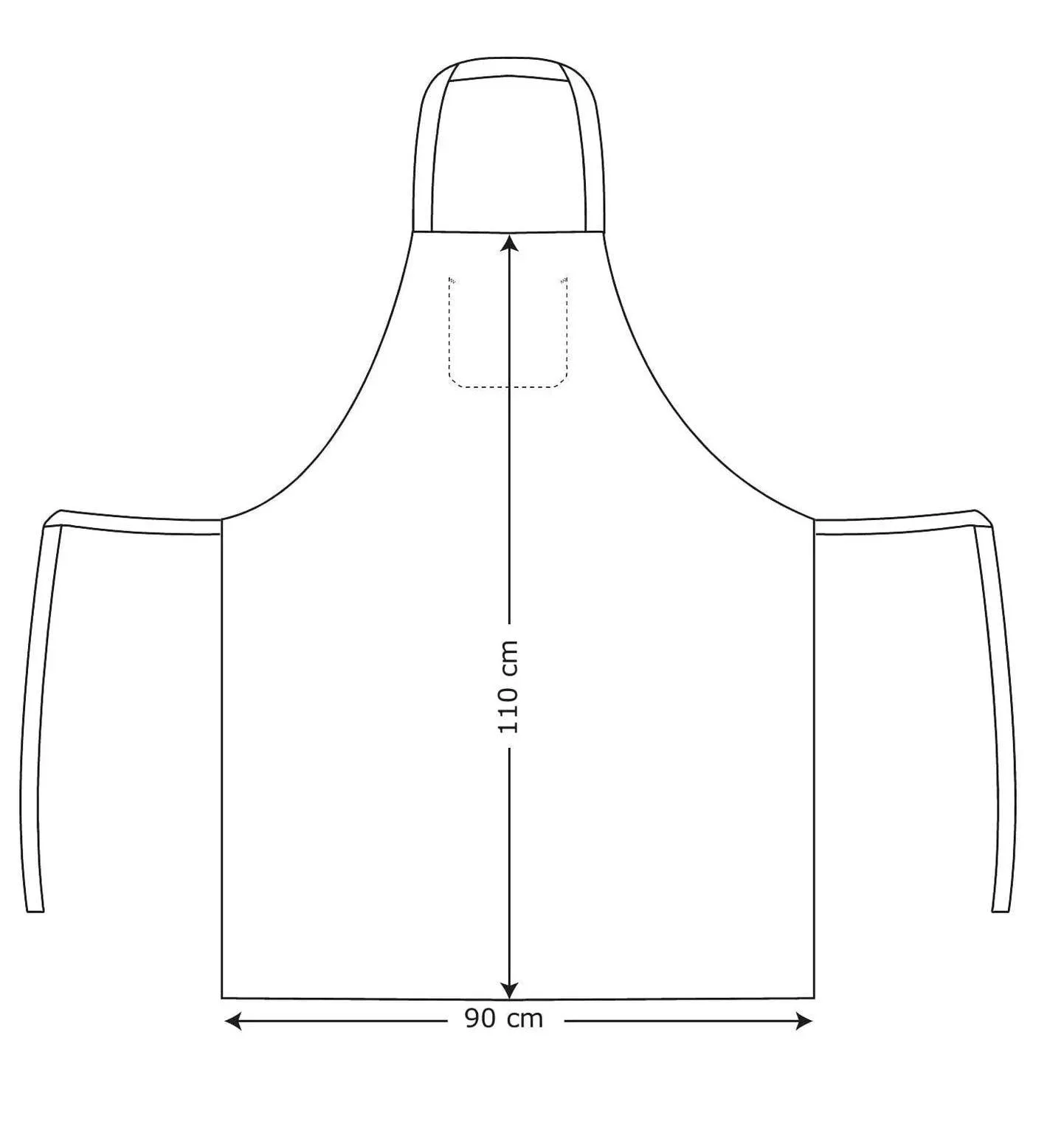Kentaur 3151 Extra Wide Bib Apron (Work Apron)