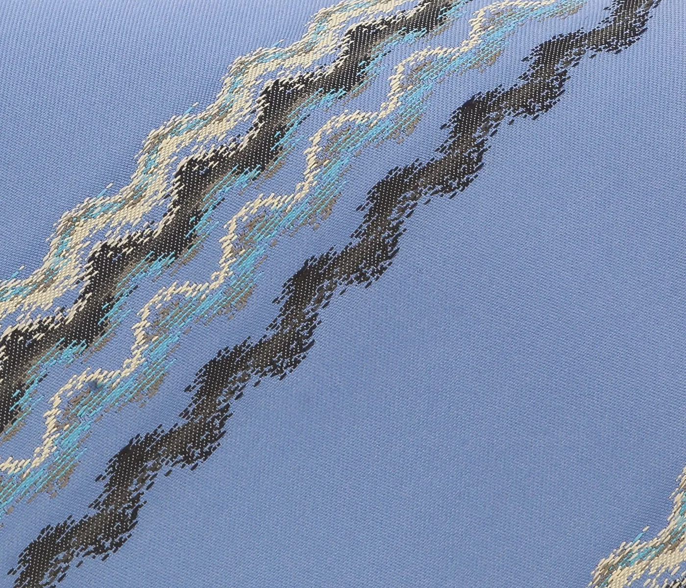 Missoni U3829  Blue Sharkskin Pure Silk Ties