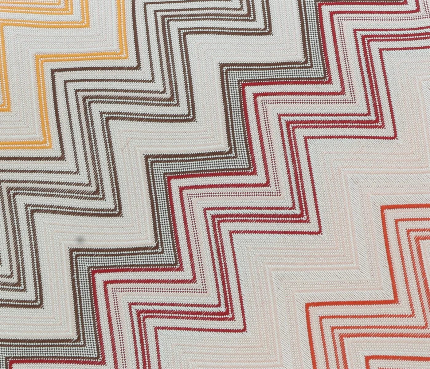 Missoni U4312 Orange/Silver Chevron Pure Silk Tie