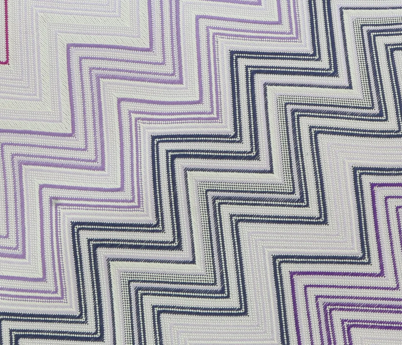 Missoni U4312 Purple/Silver Chevron Pure Silk Tie