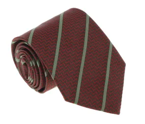 Missoni U4545 Red/Gray Repp Pure Silk Tie