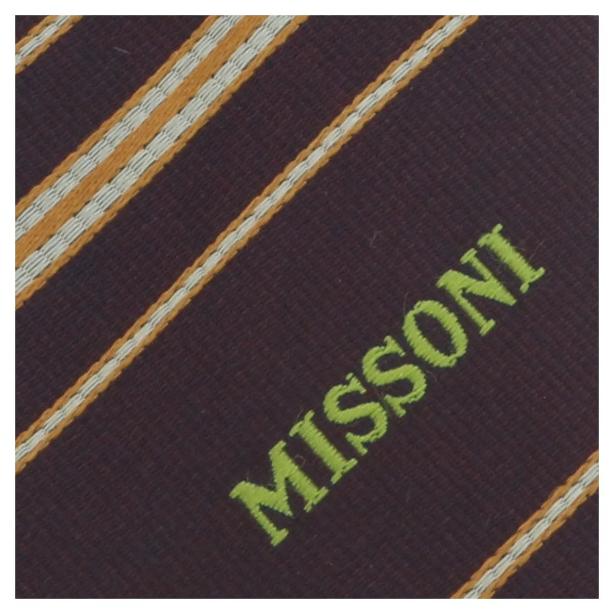 Missoni U5026 Maroon/Gold Repp Pure Silk Tie