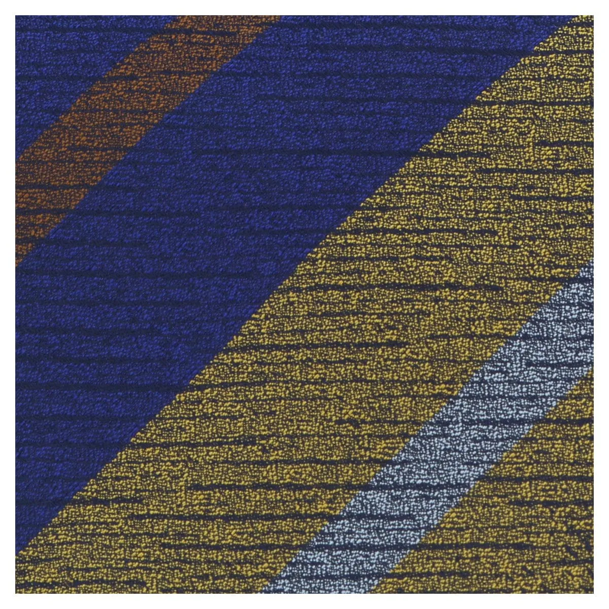 Missoni U5068 Navy Blue/Gold  Regimental  Pure Silk Tie