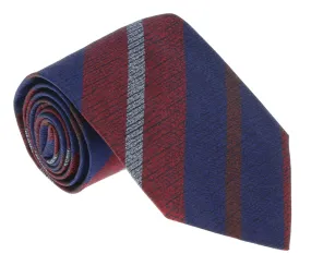 Missoni U5068 Red/Blue Awning Pure Silk Tie