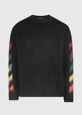OFF-WHITE: MOHAIR CREWNECK [BLACK]