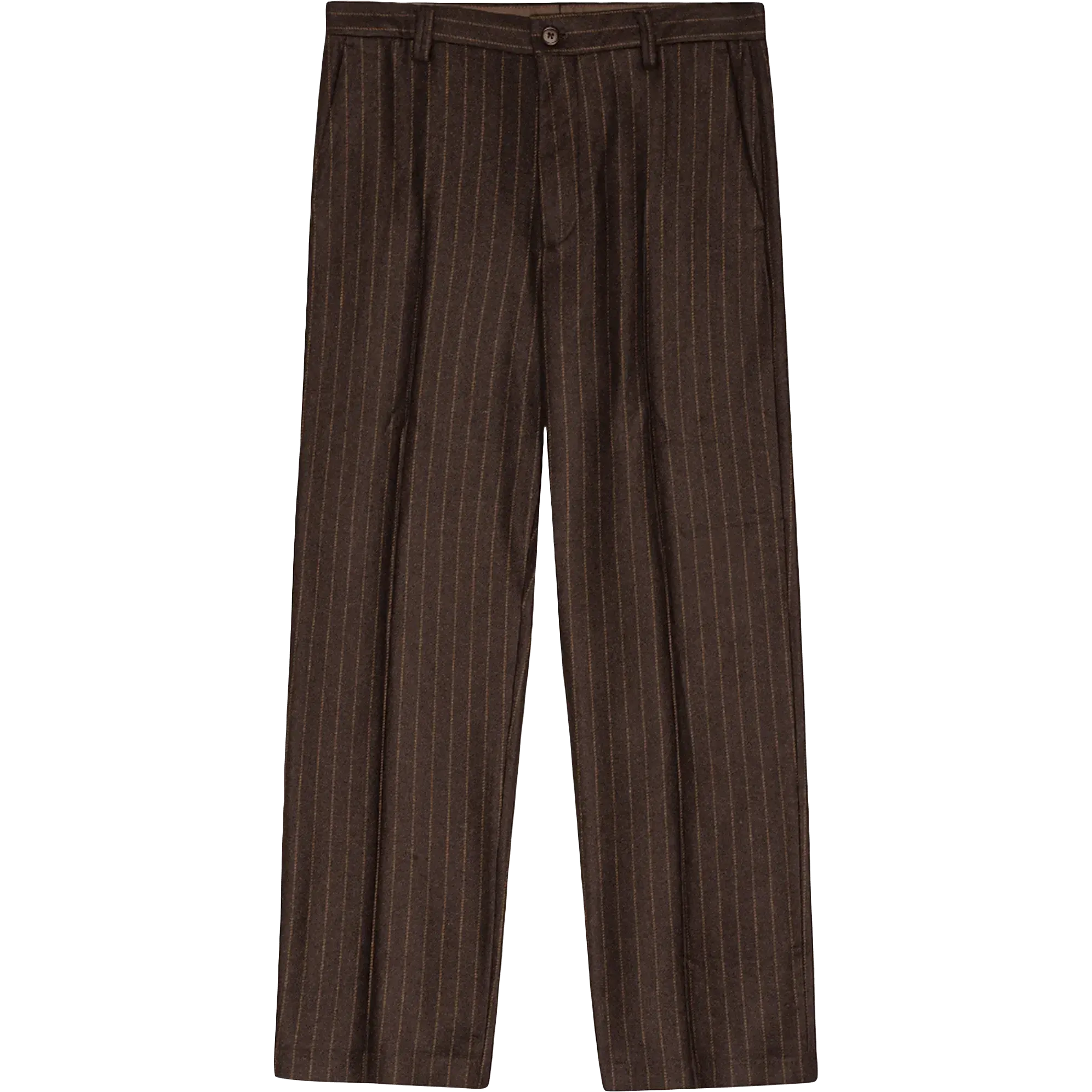 Paw Wide Leg Relaxed Trouser - Brown Stripe