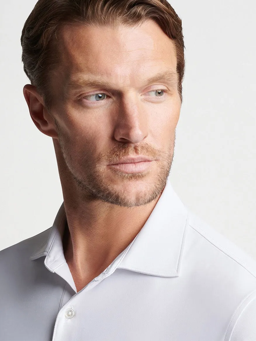 Peter Millar Solid Performance Jersey Polo in White