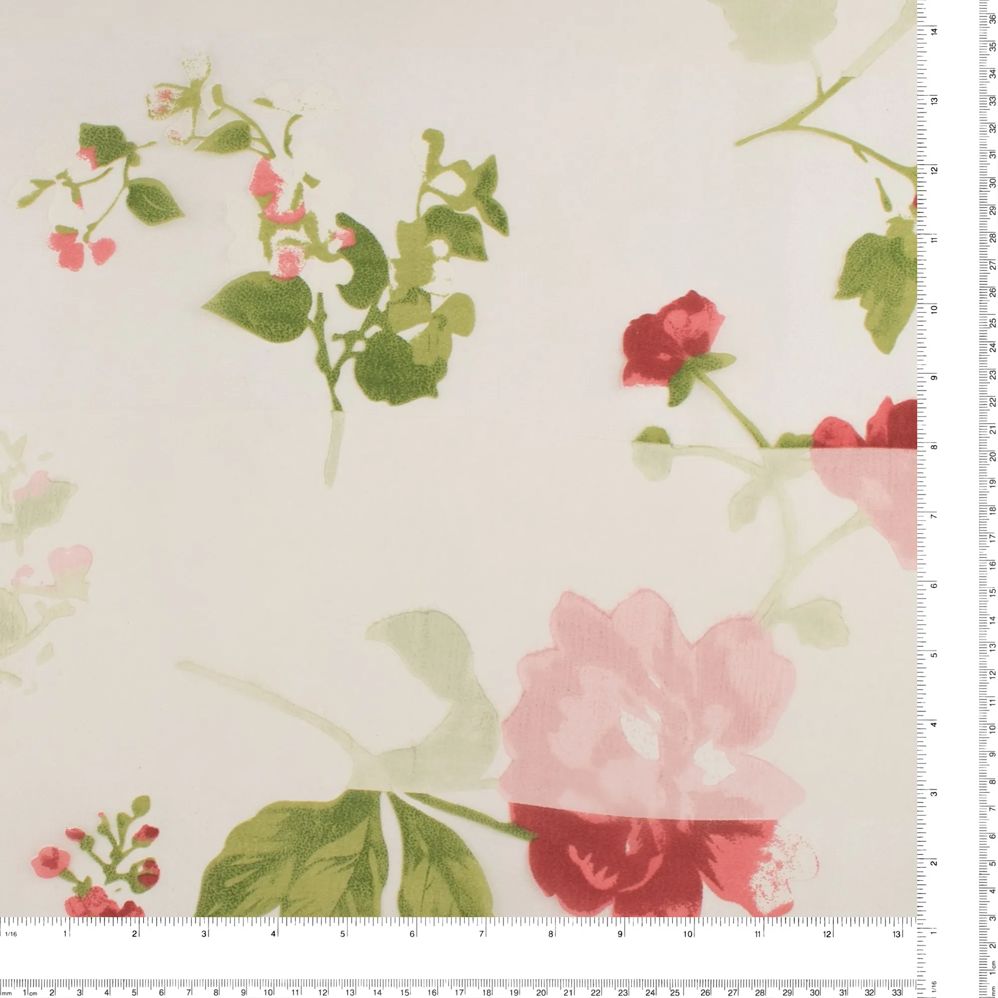 Printed Burnout Organza - JACQUELINE - Raspberry