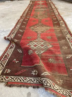 Skinny Vintage Runner / 2'9 x 11'2 Worn Vintage Runner #3096