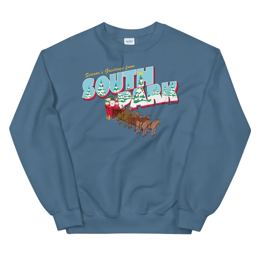 South Park Season's Greetings Holiday Fleece Crewneck Sweatshirt