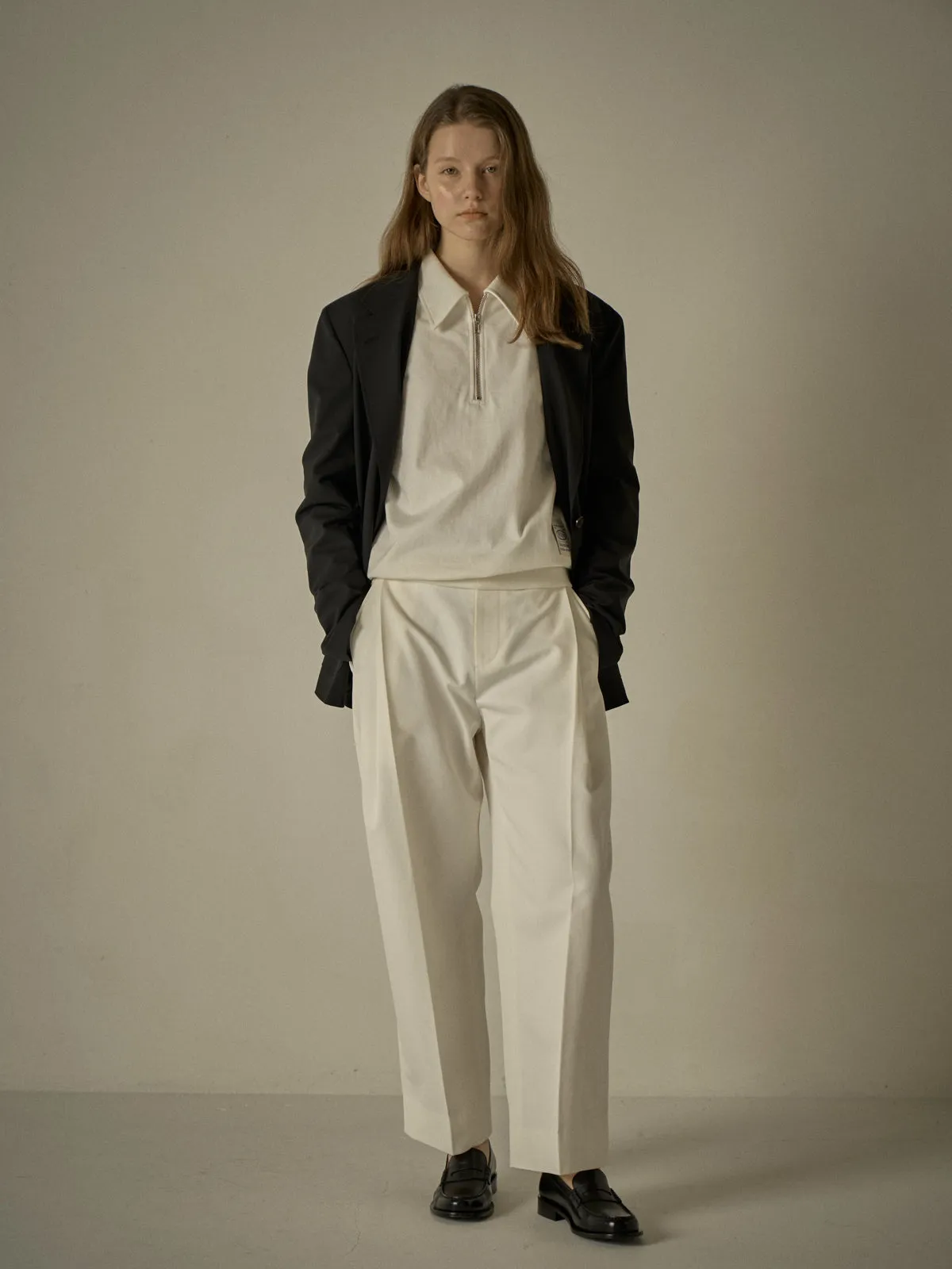 Summer-Wool Relaxed Jacket - Black