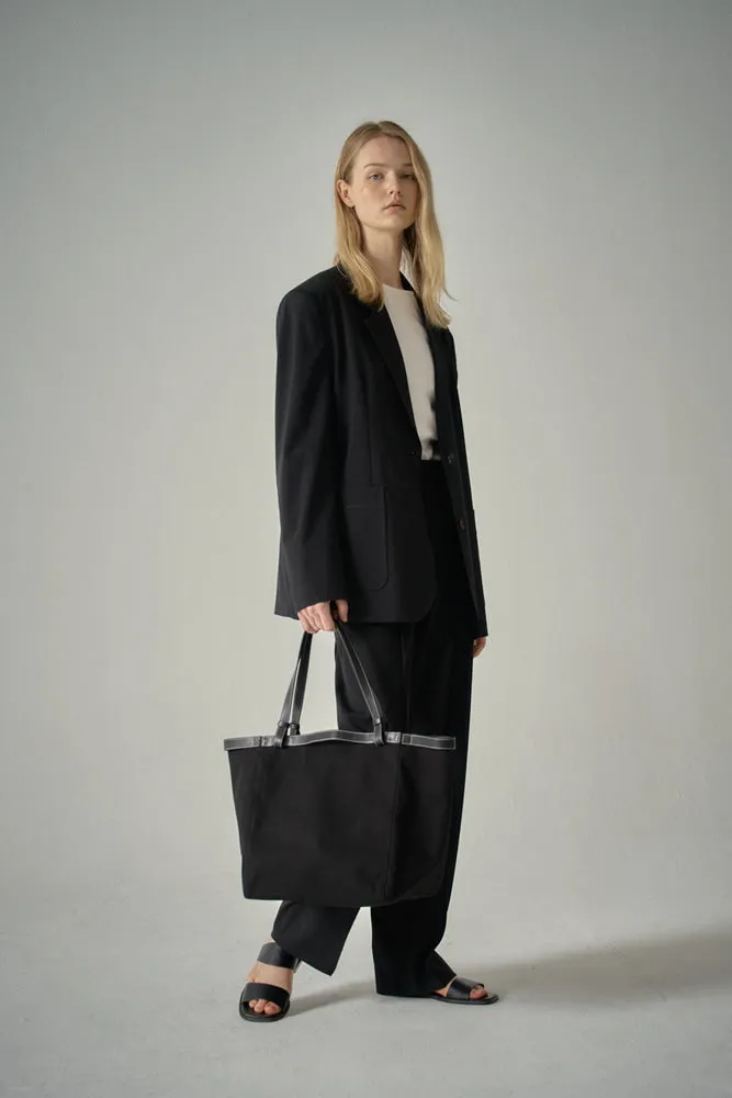 Summer-Wool Relaxed Jacket - Black