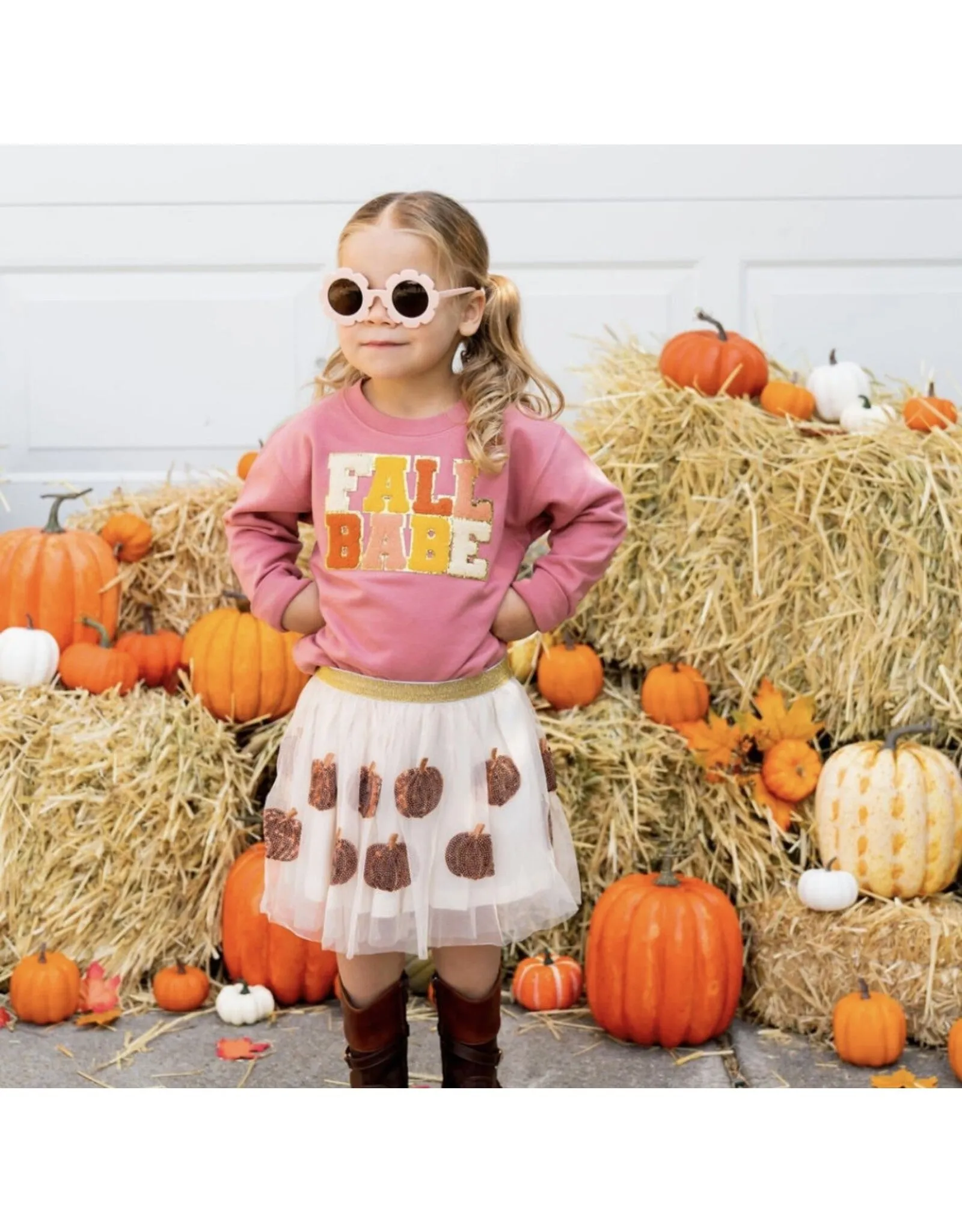 Sweet Wink Fall Babe Patch Sweatshirt