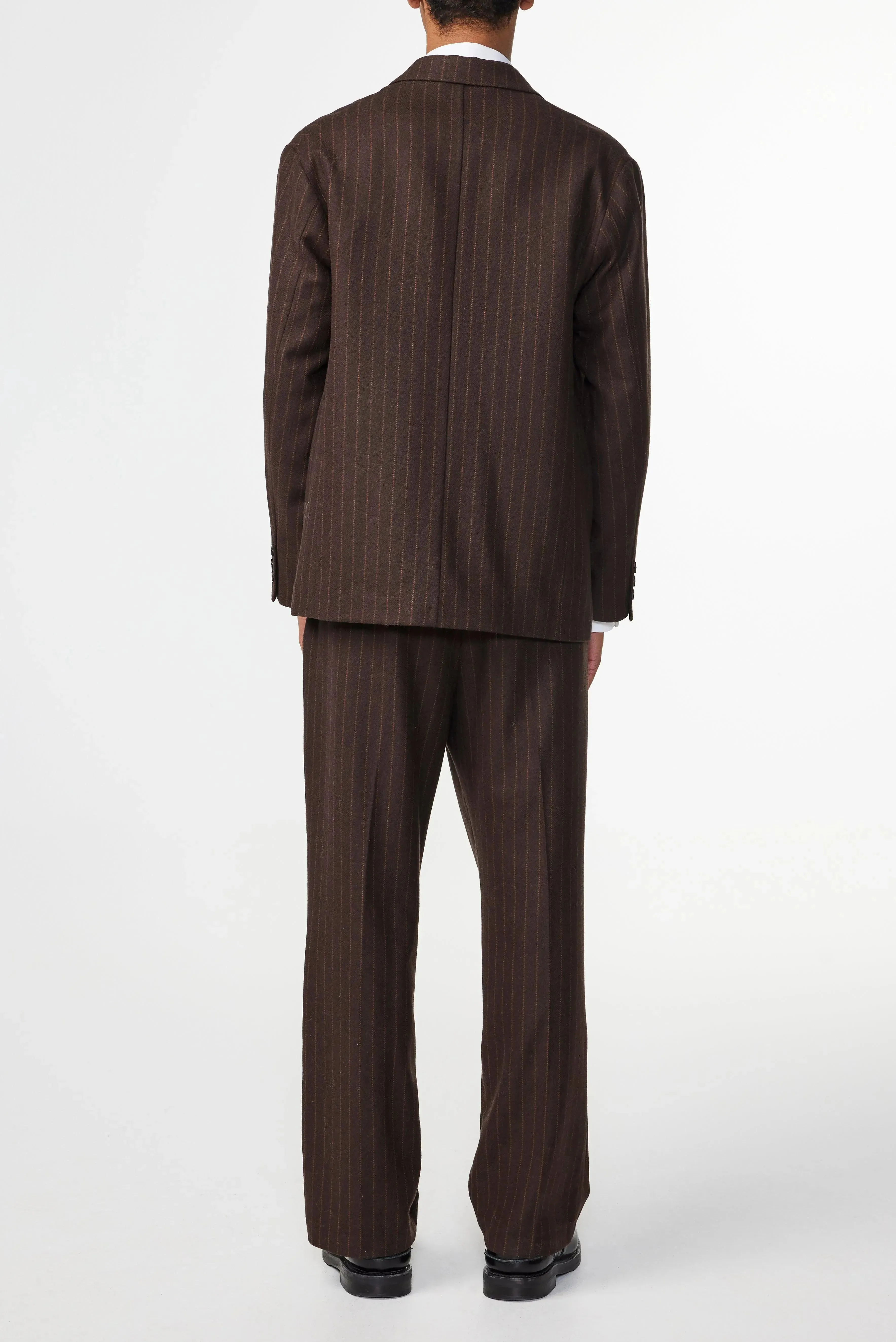 Timo Wool Blend Blazer - Brown Stripe