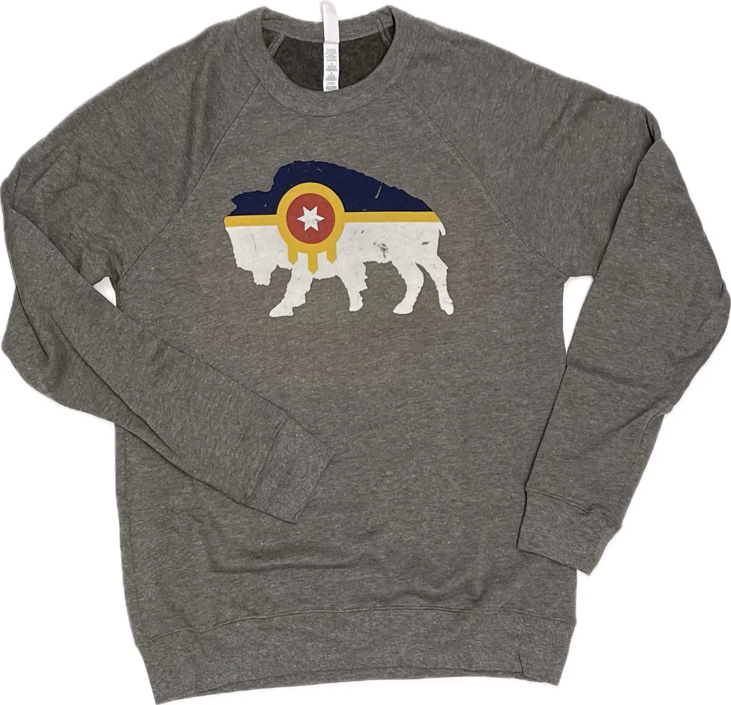 Tulsa Bison Flag Crewneck Sweatshirt