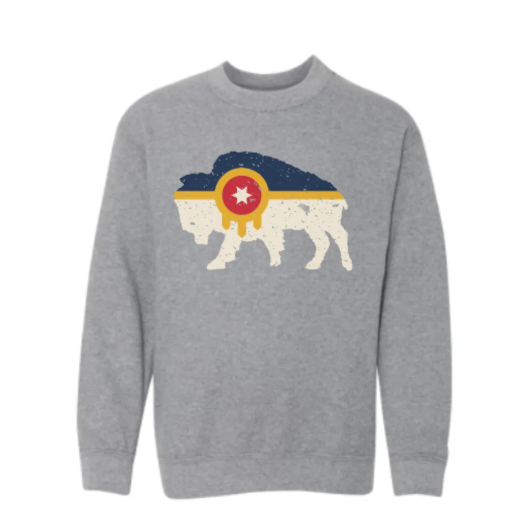Tulsa Bison Youth Crewneck Sweatshirt