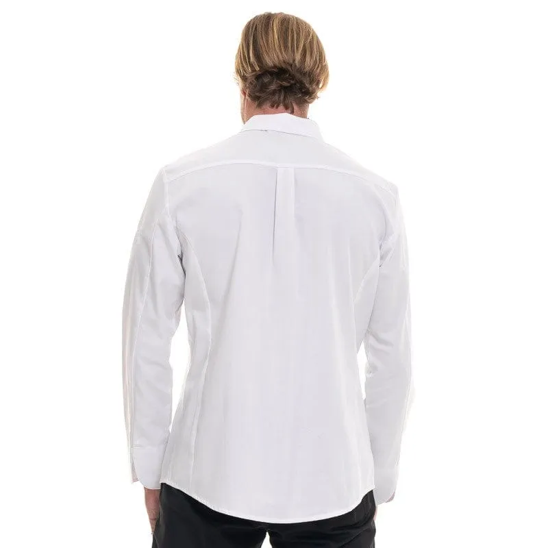 White Long Sleeve Shirt Style Kitchen Coat Figari - ROBUR