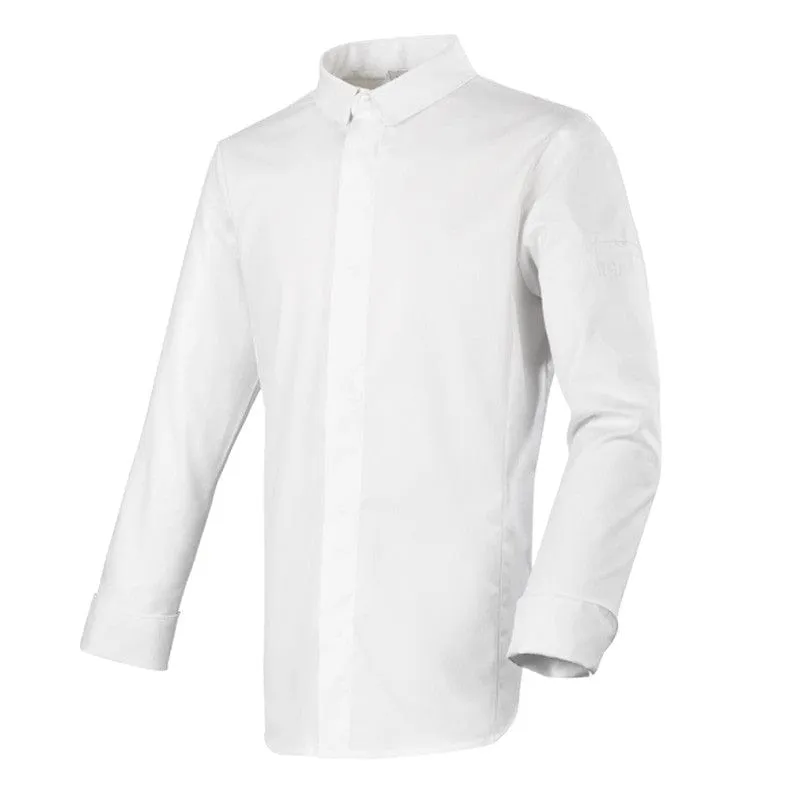White Long Sleeve Shirt Style Kitchen Coat Figari - ROBUR