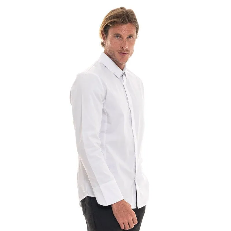 White Long Sleeve Shirt Style Kitchen Coat Figari - ROBUR