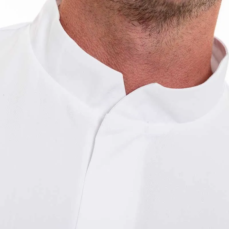 White Short Sleeve Kitchen Coat Balsa - ROBUR