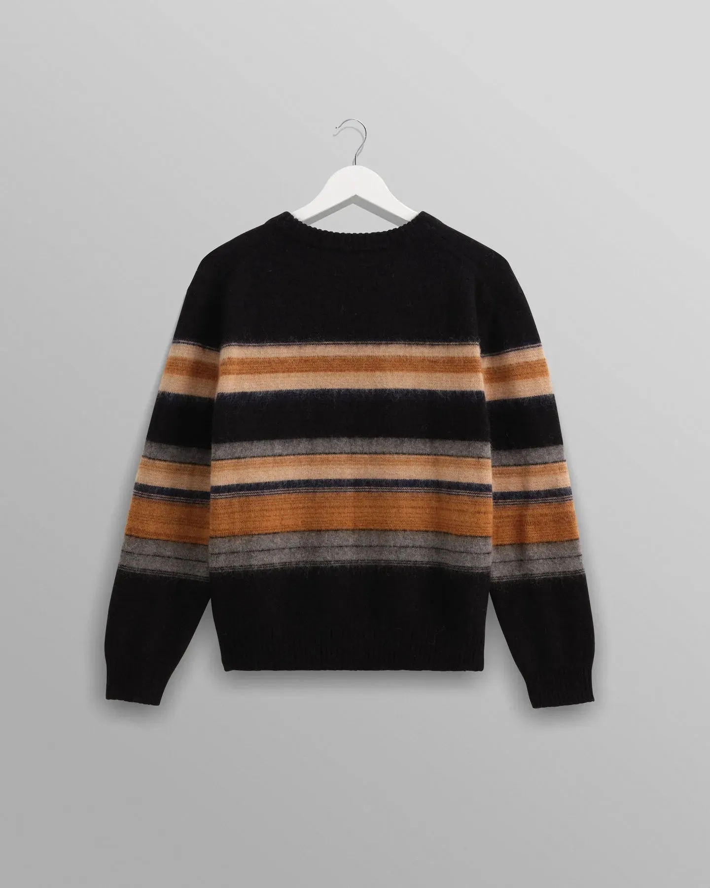 Wilde Crewneck Knit - Black Brush Stripe