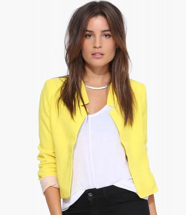 Women’s Candy Color Short Blazer